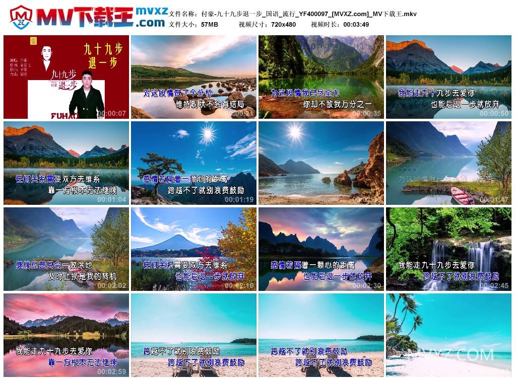 付豪-九十九步退一步_国语_流行_YF400097